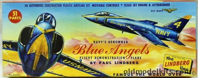 Lindberg 1/48 Grumman F11F-1 Blue Angels -  (F11F1), 541-100 plastic model kit
